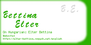 bettina elter business card